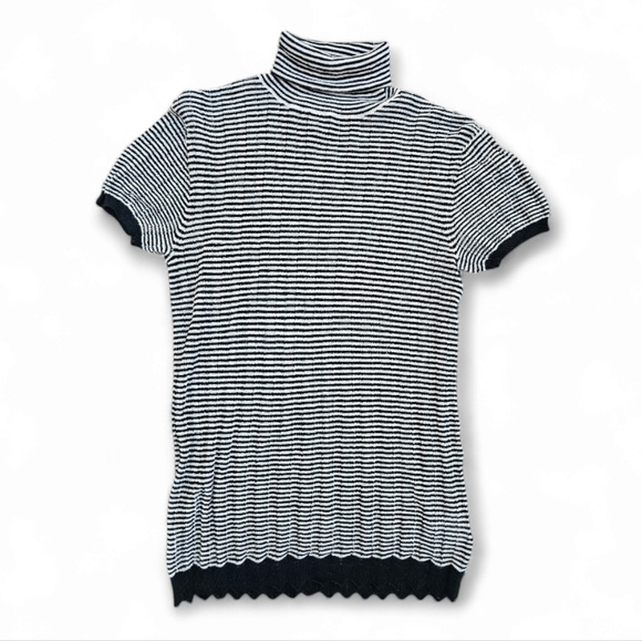 DKNY Women's Striped Turtleneck,  Size S - Picture 1 of 5